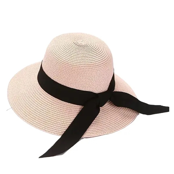 Fashionable Wide Brim Straw Hat for Travel & Outdoors - Fashionable Wide Brim Straw Hat for Travel & Outdoors - Image 3 of 6