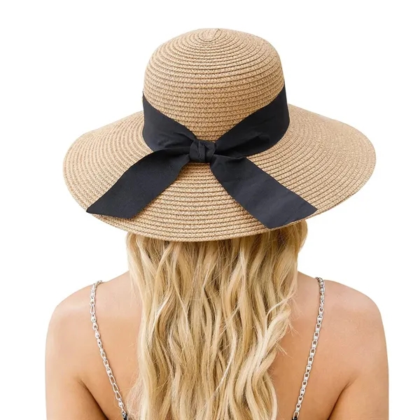 Fashionable Wide Brim Straw Hat for Travel & Outdoors - Fashionable Wide Brim Straw Hat for Travel & Outdoors - Image 6 of 6