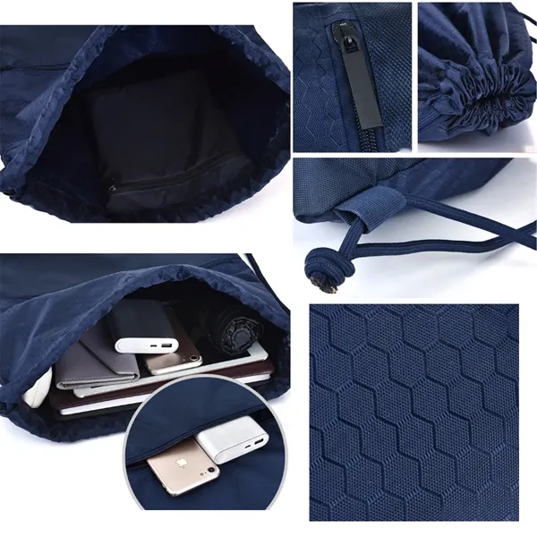 Sports Waterproof Drawstring Backpack - Sports Waterproof Drawstring Backpack - Image 1 of 2
