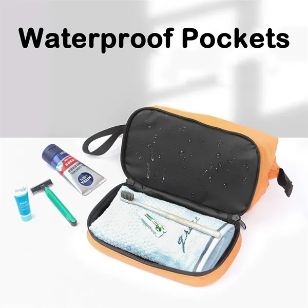 Waterproof Traveler Toiletry Bag Pouches Organizer Dopp Kit - Waterproof Traveler Toiletry Bag Pouches Organizer Dopp Kit - Image 3 of 3