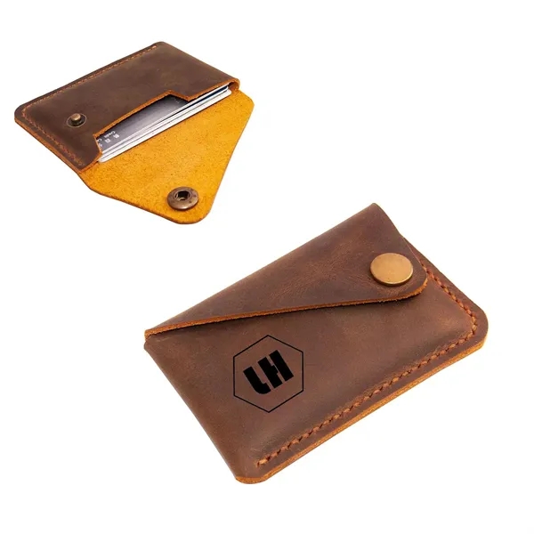 Leather Credit Card Holder Slim Wallet - Leather Credit Card Holder Slim Wallet - Image 0 of 2