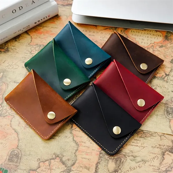 Leather Credit Card Holder Slim Wallet - Leather Credit Card Holder Slim Wallet - Image 2 of 2