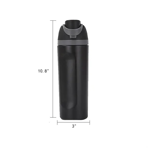 24 Oz Insulated Stainless Steel Water Bottle with Straw - 24 Oz Insulated Stainless Steel Water Bottle with Straw - Image 2 of 5