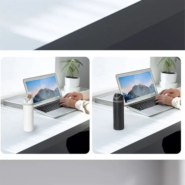 24 Oz Insulated Stainless Steel Water Bottle with Straw - 24 Oz Insulated Stainless Steel Water Bottle with Straw - Image 4 of 5