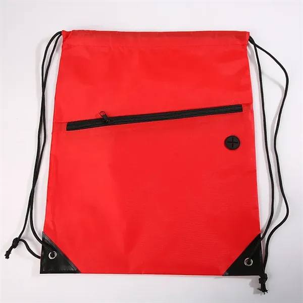 DISCOUNT PROMOS Custom Sport Drawstring Backpack Gym Cinch - DISCOUNT PROMOS Custom Sport Drawstring Backpack Gym Cinch - Image 2 of 6