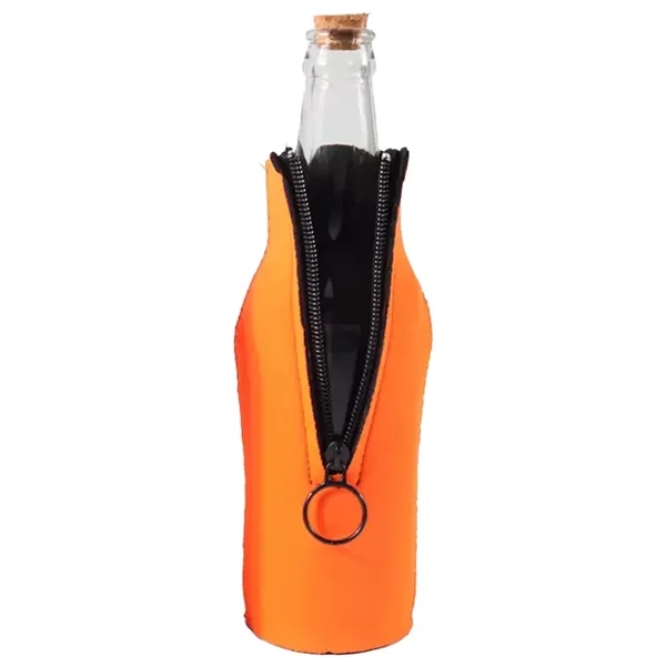 12 Oz. Neoprene Collapsible Sublimated Bottle Cooler - 12 Oz. Neoprene Collapsible Sublimated Bottle Cooler - Image 1 of 2
