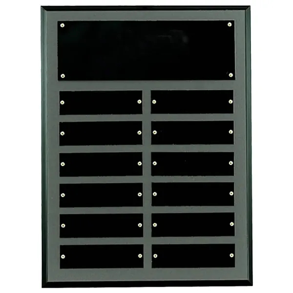 Charcoal Perpetual Plaque (12 Black Nameplates, Var. 1) - Charcoal Perpetual Plaque (12 Black Nameplates, Var. 1) - Image 0 of 0