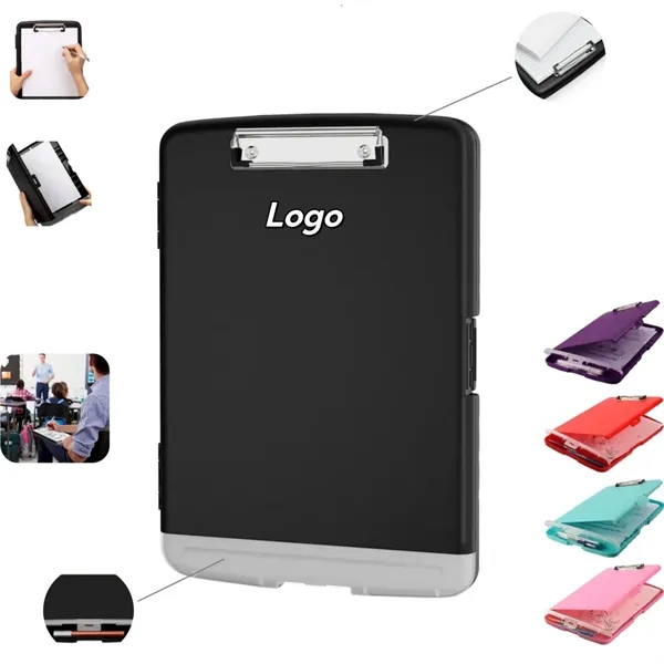 A4 Clipboard with Storage Compartment & Pen Holder - A4 Clipboard with Storage Compartment & Pen Holder - Image 0 of 7