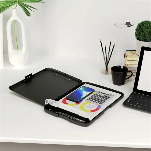 A4 Clipboard with Storage Compartment & Pen Holder - A4 Clipboard with Storage Compartment & Pen Holder - Image 7 of 7