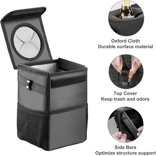 Car Trash Can with Lid - Car Trash Can with Lid - Image 1 of 4