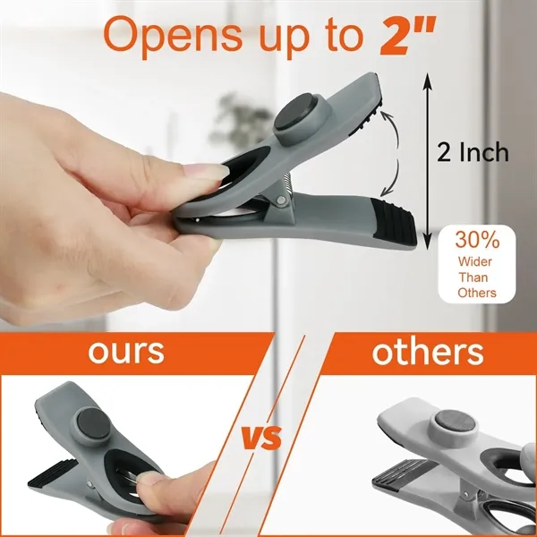 Magnetic Chip Clip - Strong Grip Food Bag & Note Holder - Magnetic Chip Clip - Strong Grip Food Bag & Note Holder - Image 2 of 7