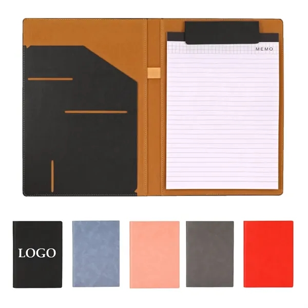 A4/A5 PU Leather Magnetic Portfolio Folder with Notepad - A4/A5 PU Leather Magnetic Portfolio Folder with Notepad - Image 0 of 12
