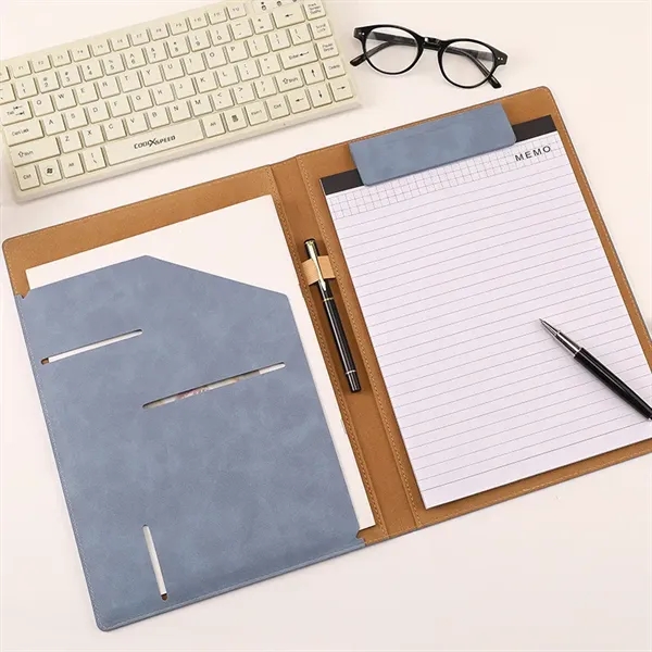 A4/A5 PU Leather Magnetic Portfolio Folder with Notepad - A4/A5 PU Leather Magnetic Portfolio Folder with Notepad - Image 2 of 12