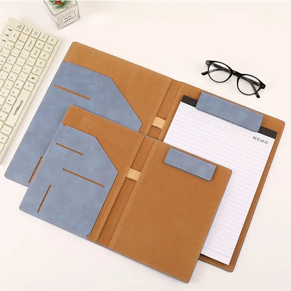 A4/A5 PU Leather Magnetic Portfolio Folder with Notepad - A4/A5 PU Leather Magnetic Portfolio Folder with Notepad - Image 3 of 12