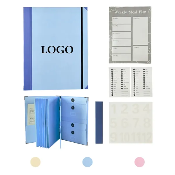 12-Pocket Accordion File Folder With Button Closure - 12-Pocket Accordion File Folder With Button Closure - Image 0 of 9