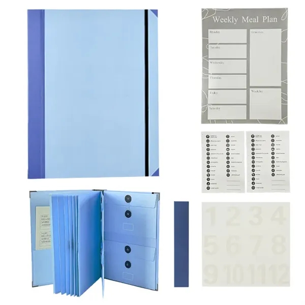 12-Pocket Accordion File Folder With Button Closure - 12-Pocket Accordion File Folder With Button Closure - Image 7 of 9