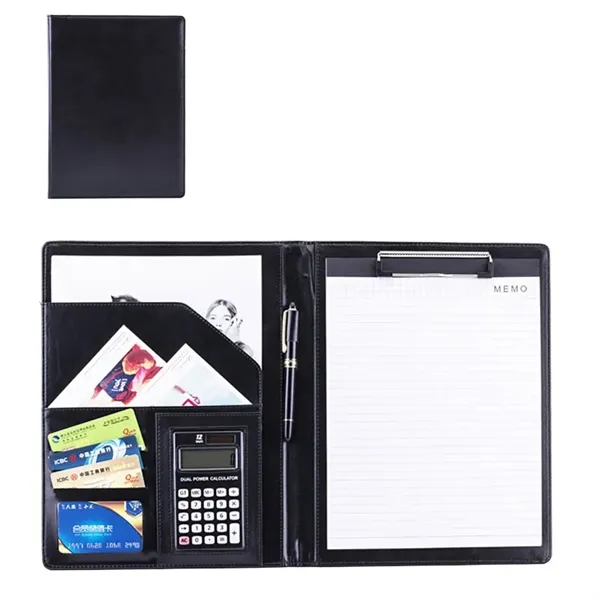 PU Leather Business Portfolio with 12-Digit Calculator - PU Leather Business Portfolio with 12-Digit Calculator - Image 4 of 8