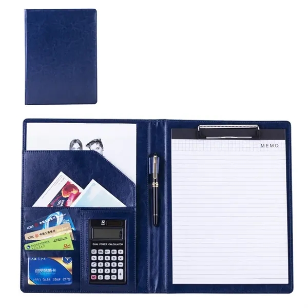 PU Leather Business Portfolio with 12-Digit Calculator - PU Leather Business Portfolio with 12-Digit Calculator - Image 5 of 8