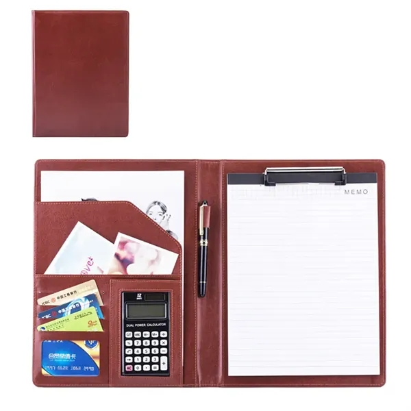 PU Leather Business Portfolio with 12-Digit Calculator - PU Leather Business Portfolio with 12-Digit Calculator - Image 6 of 8