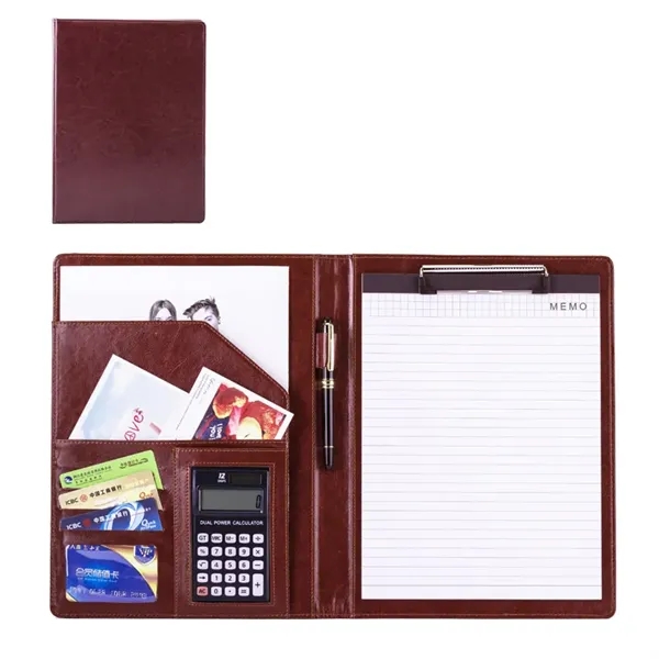 PU Leather Business Portfolio with 12-Digit Calculator - PU Leather Business Portfolio with 12-Digit Calculator - Image 7 of 8