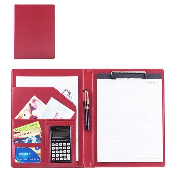 PU Leather Business Portfolio with 12-Digit Calculator - PU Leather Business Portfolio with 12-Digit Calculator - Image 8 of 8
