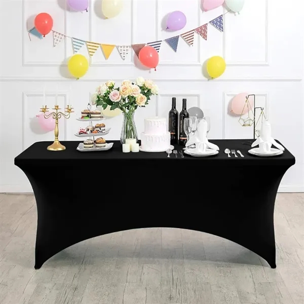 Spandex Tablecloth 6FT Stretch Table Cover - Spandex Tablecloth 6FT Stretch Table Cover - Image 4 of 4