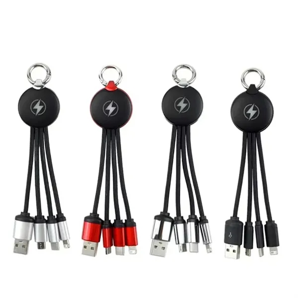Custom Light up Logo 3 in 1 Charge Cable - Custom Light up Logo 3 in 1 Charge Cable - Image 1 of 2