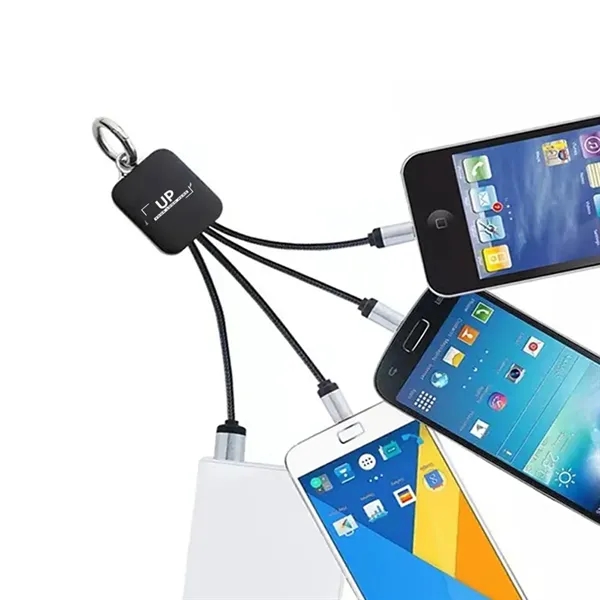 Custom Light up Logo 3 in 1 Charge Cable - Custom Light up Logo 3 in 1 Charge Cable - Image 2 of 2