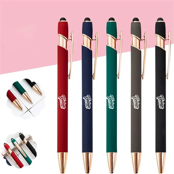Engraved Stylus Pen with Rose Gold Trim - Engraved Stylus Pen with Rose Gold Trim - Image 0 of 2