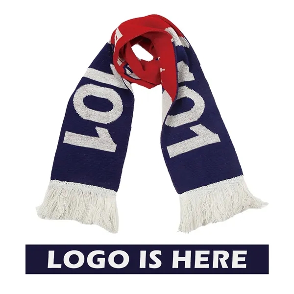 Knitted Acrylic Jacquard Fans Scarf - Knitted Acrylic Jacquard Fans Scarf - Image 0 of 1