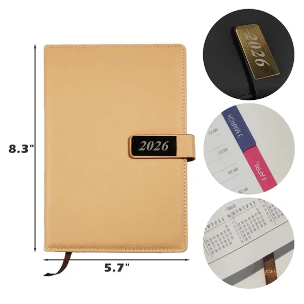 A5 2026 Planner with Magnetic Clasp and Month Label - A5 2026 Planner with Magnetic Clasp and Month Label - Image 1 of 3