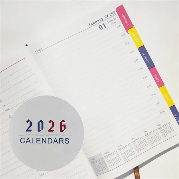 A5 2026 Planner with Magnetic Clasp and Month Label - A5 2026 Planner with Magnetic Clasp and Month Label - Image 2 of 3