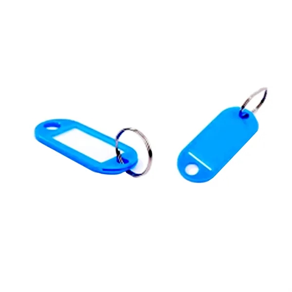 Plastic Key Tag with Label Window Ring Holder - Plastic Key Tag with Label Window Ring Holder - Image 1 of 6