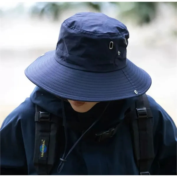 UPF50+ Wide Brim Bucket Hat Breathable Sun Protection Boonie - UPF50+ Wide Brim Bucket Hat Breathable Sun Protection Boonie - Image 7 of 7