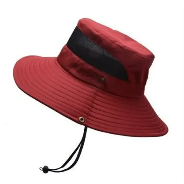 UPF50+ Wide Brim Bucket Hat Breathable Sun Protection Boonie - UPF50+ Wide Brim Bucket Hat Breathable Sun Protection Boonie - Image 6 of 7