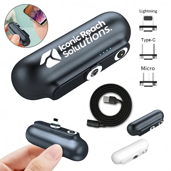 Mini Magnetic Capsule Charging Bank For Iphone And Android - Mini Magnetic Capsule Charging Bank For Iphone And Android - Image 0 of 5