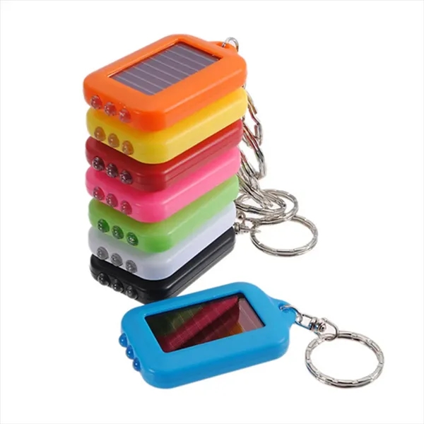 Solar-powered LED Flashlight Keychain - Solar-powered LED Flashlight Keychain - Image 1 of 2