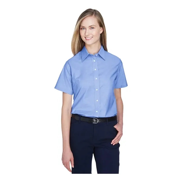 Harriton Women's Stain-Release Short Sleeve Oxford Shirt - Harriton Women's Stain-Release Short Sleeve Oxford Shirt - Image 4 of 10