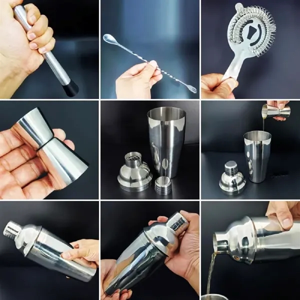 Stainless Steel Cocktail Shaker Set 5PCS - Stainless Steel Cocktail Shaker Set 5PCS - Image 1 of 3