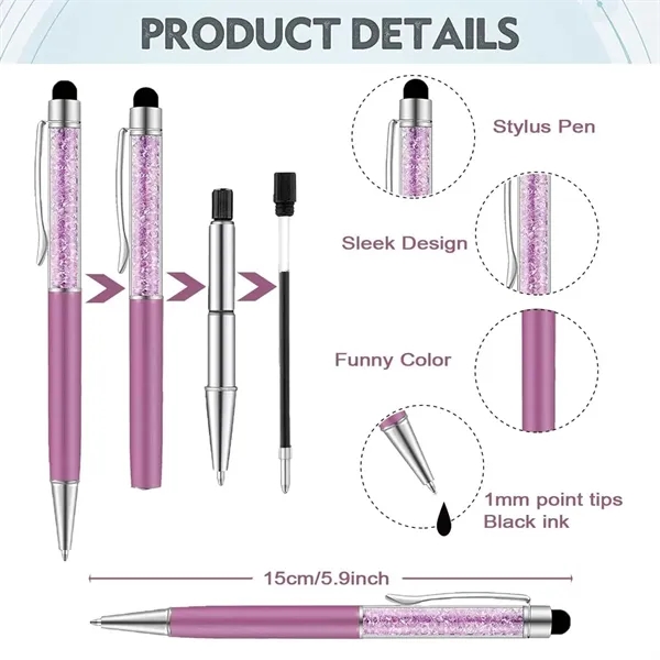 Crystal Ballpoint Screen Touch Stylus Pen - Crystal Ballpoint Screen Touch Stylus Pen - Image 1 of 4