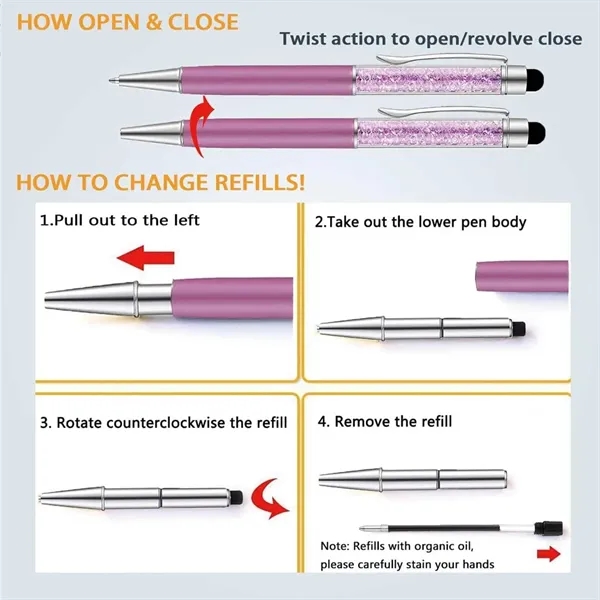 Crystal Ballpoint Screen Touch Stylus Pen - Crystal Ballpoint Screen Touch Stylus Pen - Image 4 of 4