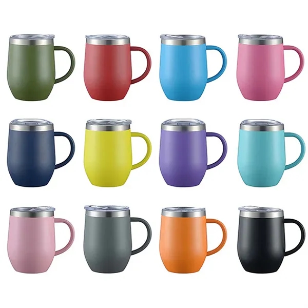 12 oz Stainless Steel Insulated Coffee Tumbler Mug With Lid - 12 oz Stainless Steel Insulated Coffee Tumbler Mug With Lid - Image 1 of 5