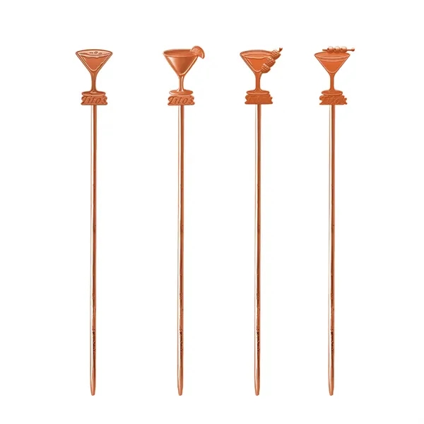 4-Pack Custom Molded Stainless Steel Cocktail Picks with Box - 4-Pack Custom Molded Stainless Steel Cocktail Picks with Box - Image 4 of 4