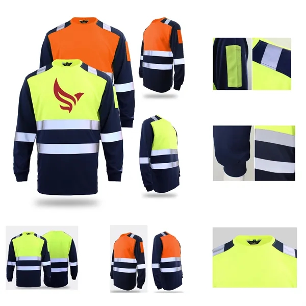 Breathable Quick Drying Reflective Strip Worker Safety Cloth - Breathable Quick Drying Reflective Strip Worker Safety Cloth - Image 0 of 2