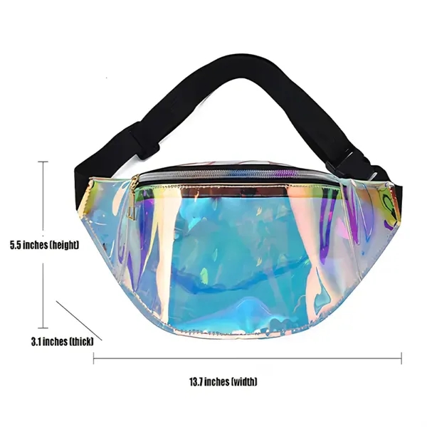 Small Clear Fanny Pack Colorful PVC Chest Bag - Small Clear Fanny Pack Colorful PVC Chest Bag - Image 1 of 3