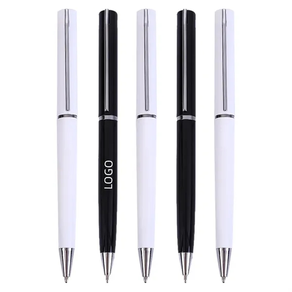 Simple Twist Type Metal Ballpoint Pen with Clip - Simple Twist Type Metal Ballpoint Pen with Clip - Image 0 of 3