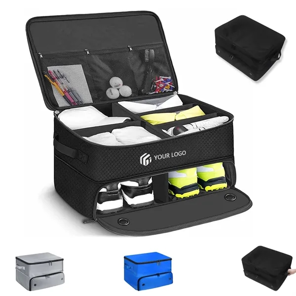 2 layer men gifts balls tees clothes golf trunk organizer - 2 layer men gifts balls tees clothes golf trunk organizer - Image 0 of 4