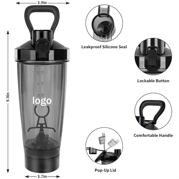 20 OZ Electric Shaker Bottle USB C Rechargeable Mixer  Cup - 20 OZ Electric Shaker Bottle USB C Rechargeable Mixer  Cup - Image 1 of 5