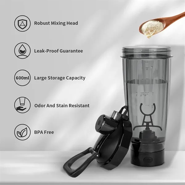 20 OZ Electric Shaker Bottle USB C Rechargeable Mixer  Cup - 20 OZ Electric Shaker Bottle USB C Rechargeable Mixer  Cup - Image 3 of 5