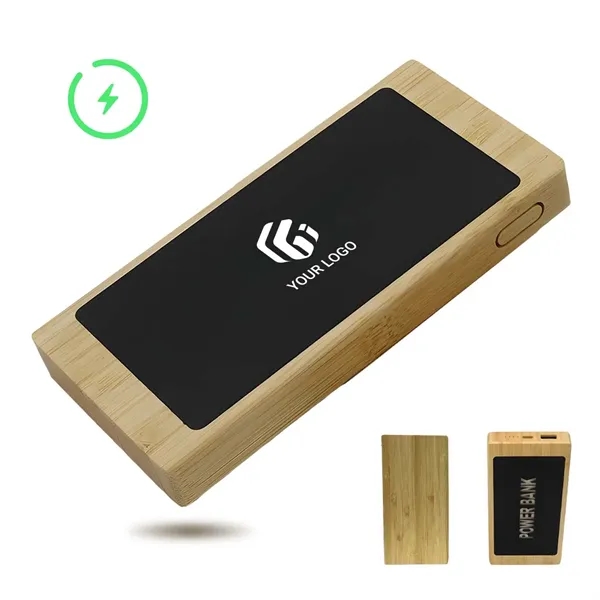 Portable wooden light up 10000mah usb charger power bank - Portable wooden light up 10000mah usb charger power bank - Image 0 of 3